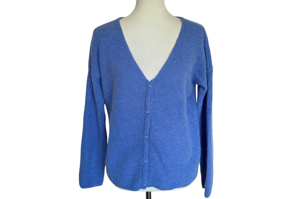 Sezane Barry Cardigan - Blue - Size Medium
